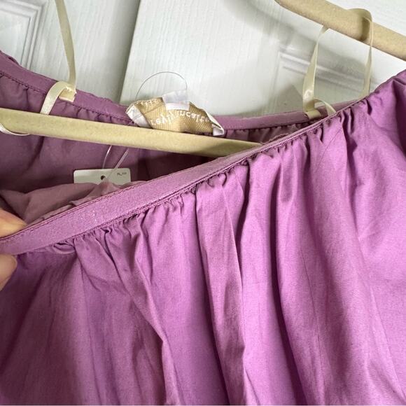 Anthro Corey Lynn Calter Balbina Strapless Mini Dress Ruffle Mauve Small New - Picture 8 of 15